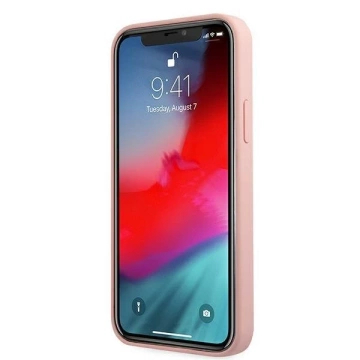 Guess GUHCP12LLSVSPI iPhone 12 Pro Max 6,7" różowy/růžový pevný obal Script Vintage