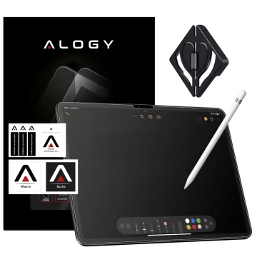 Matowe Szkło hartowane do Apple iPad Air 6 11" 2024 Alogy Matte Paper-Like Screen Protector z zestawem montażowym