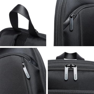 Bange wasserdichter Rucksack für 15,6-Zoll-Laptop, Stadtreisender, 45 x 30 x 16 cm, für Arbeit, Flugzeug, Herren, Damen, mit USB-Anschluss Schwarz