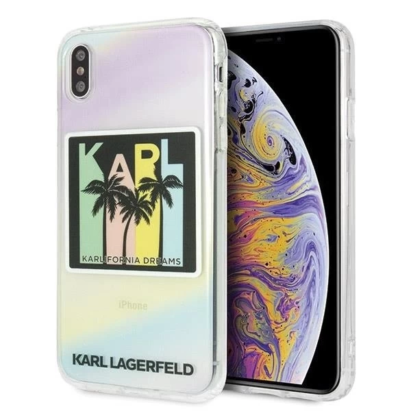 Karl Lagerfeld KLHCI65IRKD Pevné puzdro na iPhone Xs Max Kalifornia Dreams