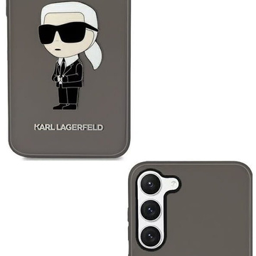 Ochranné pouzdro na telefon Karl Lagerfeld KLHCS23SHNIKTCK pro Samsung Galaxy S23 S911 černo/černé pevné pouzdro Ikonik Karl Lagerfeld