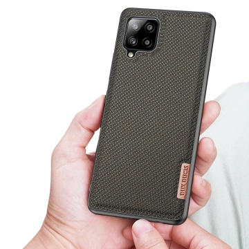 Kryt pouzdra Dux Ducis Fino potažený nylonovým materiálem pro Samsung Galaxy A42 5G zelený