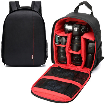 Waterproof backpack Alogy bag for camera photographic equipment and accessories capacious Black and red