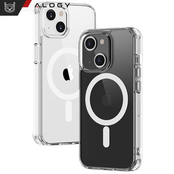 Puzdro na iPhone 15 MagSafe Hybrid Case Cover Shock Clear Alogy Transparent