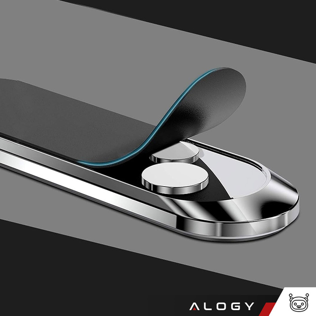 Držiak do auta 2x, sada Alogy, magnetický, samolepiaci, čierny