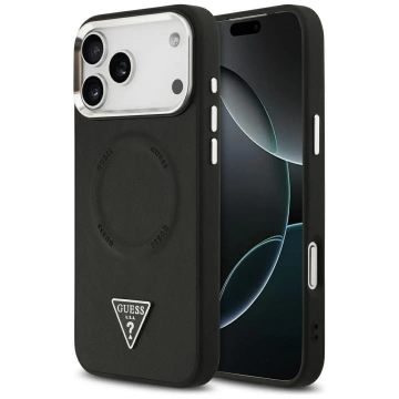 Etui Guess Triangle Logo MagSafe na iPhone 17 Pro Max - Czarny