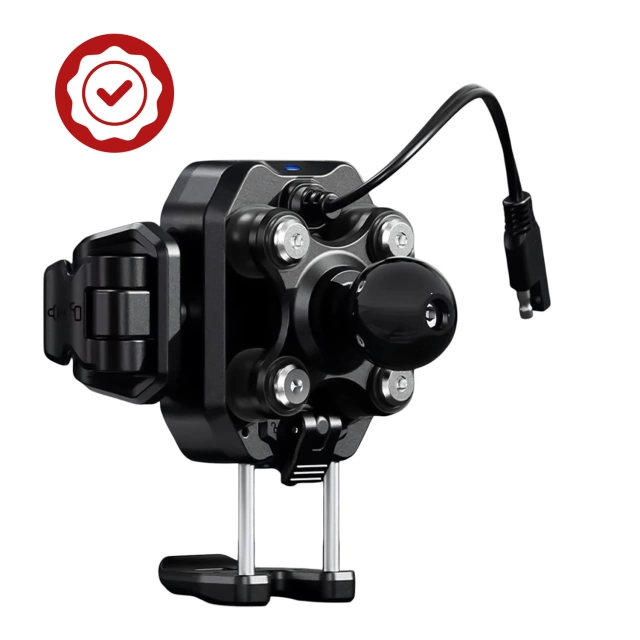 Мототримач KEWIG M11B для телефону з зарядним пристроєм QC 3.0 15W Qi Чорний