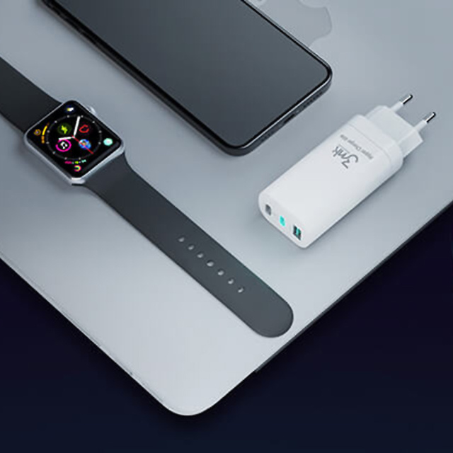 Nástěnná nabíječka 3mk Hyper Charger 65W 2x USB-C Typ C USB QC PD 65W Bílá