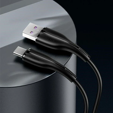 USAMS kabel U38 USB-C 5A Fast Charge pro OPPO/HUAWEI 1m černý