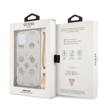 Guess GUHCP13SKSPEGO iPhone 13 mini 5,4" złoty/gold Hardcase Peony Chain Collection