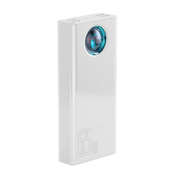 Baseus Amblight 30000mAh Powerbank, 4xUSB, USB-C, 65W (білий)