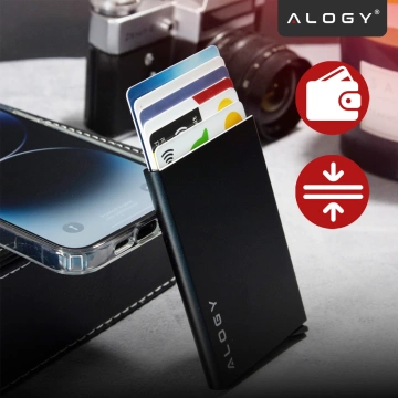 Alogy Anti-Theft Wallet RFID Smart Card Holder Black