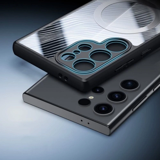 DUX DUCIS Aimo Mag Hülle – Panzerhülle kompatibel mit MagSafe für Samsung Galaxy S24 Ultra schwarz