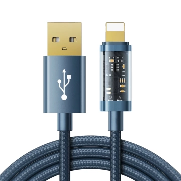 USB кабель Joyroom - Lightning для зарядки / передачі даних 2.4A 20W 1.2m синій (S-UL012A12)