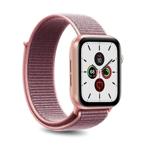 Pasek Nylonowy Puro Sport Band do Apple Watch 42/44/45 mm w Różowym – ultralekki i wygodny na każdą okazję