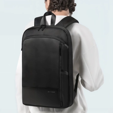 Bange Waterproof Backpack Laptop Bag 17" Travel Expandable 49x33x6 cm for Work School Airplane Men's Women's Black
