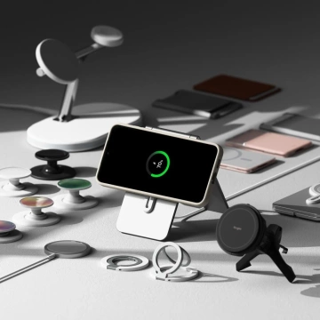 Чохол для Samsung Galaxy S25 із кам'яним силіконовим кільцем, магнітний, MagSafe