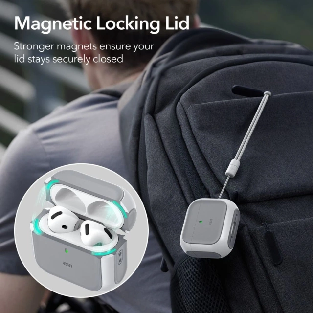 Захисний чохол для навушників ESR Orbit Halolock MagSafe Apple AirPods 4 White