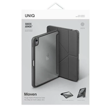 UNIQ case Moven iPad Air 10.9 (2022/2020) Antimicrobial szary/charcoal gray