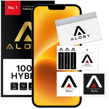 Hybridní sklo pro obrazovku Apple iPhone 13 Alogy Flexi Glass 9H Case Friendly flat screen