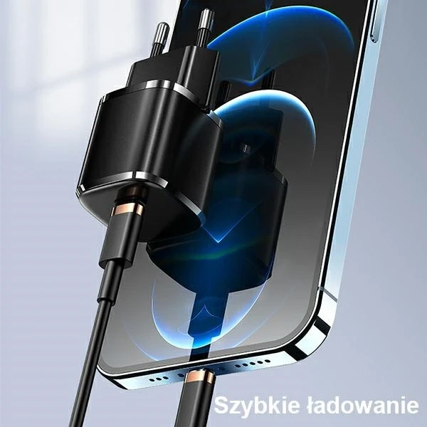 USAMS Wall charger 1x USB-C T36 mini 20W USB-C-Lightning cable white/white PD3.0 Fast Charging XFKXLOGTL02 (US-CC124 US-SJ484)