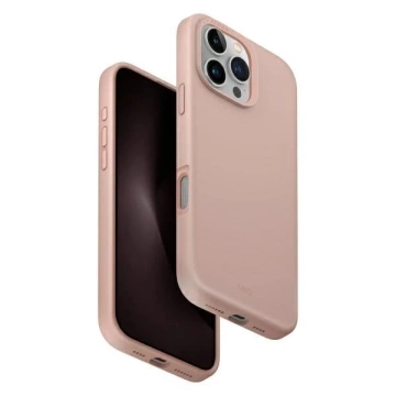 Etui UNIQ Lino Hue do iPhone 16 Pro Max MagClick Różowe Silikonowe