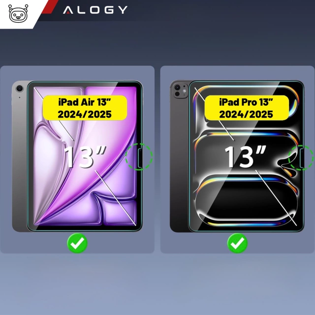 Gehärtetes Glas für Apple iPad Air 13" 6. Generation 2024 / iPad Pro 13" 7. Generation 2024 Alogy Displayschutzfolie Pro 9H