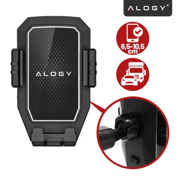 Car Phone Holder 7.2" for Truck Bus Lorry Excavator Car Long 43cm for Windshield Cockpit Alogy Black