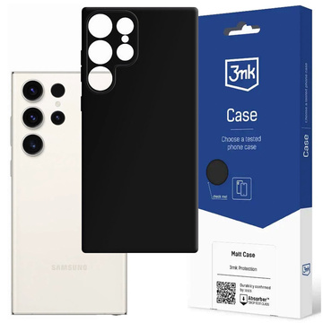 Case for Samsung Galaxy S24 Ultra 3mk Matt Case Housing Cover Matte black back