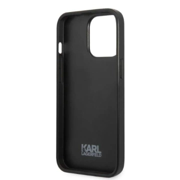 Ochranné pouzdro na telefon Karl Lagerfeld KLHCP13LPMNIKPI pro Apple iPhone 13 Pro / 13 6,1" pevný obal červený/červený Monogram Ikonik Patch