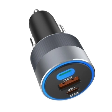 Автомобільний зарядний пристрій Forcell 85 Вт 2xUSB-C USB-A Швидка зарядка