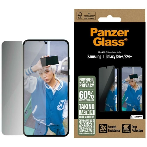 Tvrdené sklo pre Samsung Galaxy S25 PanzerGlass Ultra-Wide Fit Ochrana súkromia