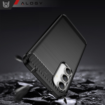 Чохол для Samsung Galaxy S23 FE броньована задня телефонна кришка чохол Alogy Carbon Silicone black