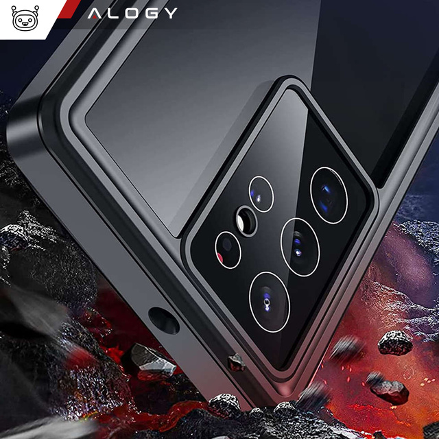Vodotěsné pouzdro pro Samsung Galaxy S23 Ultra 360 Alogy Armor IP68 s lanyardem černé