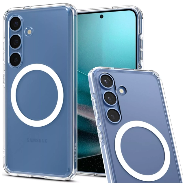 Samsung Galaxy S25 Spigen Ultra Hybrid Mag MagFit Hülle Transparent