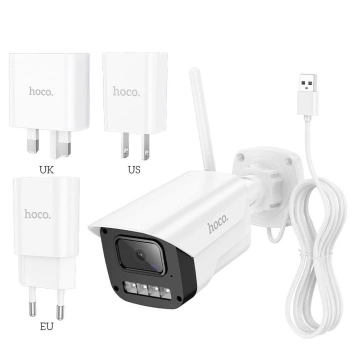 Вулична Wi-Fi камера HOCO D4 Full HD, кольорова, з ІЧ-підсвічуванням, IP65