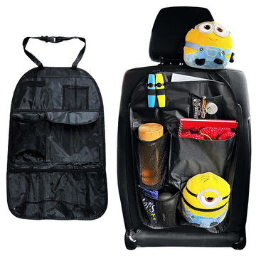 Car organizer for the car seat protector cover for the car black