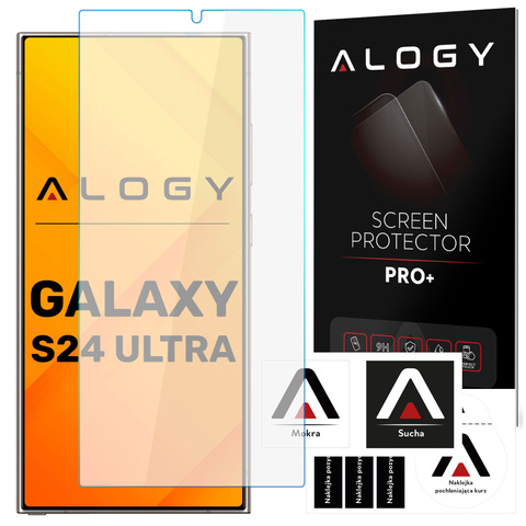 Загартоване скло для Samsung Galaxy S24 Ultra, захисна плівка 9H Alogy Pro