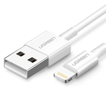 Ugreen kabel USB - Lightning MFI 2m 2,4A bílý (20730)