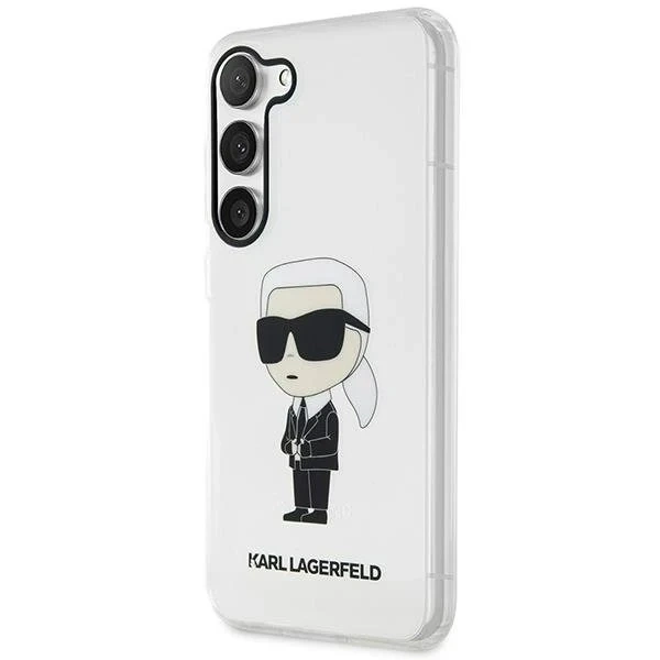Захисний чохол для телефону Karl Lagerfeld KLHCS23SHNIKTCT для Samsung Galaxy S23 S911 прозорий hardcase Ikonik Karl Lagerfeld
