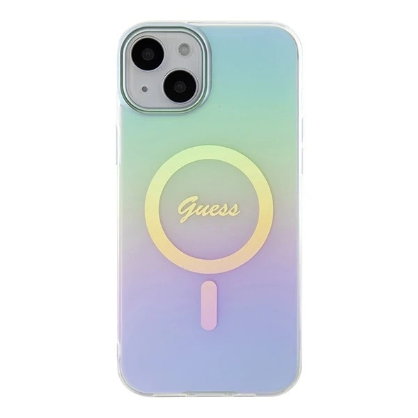 Etui Guess GUHMP15MHITSQ для iPhone 15 Plus 6.7" Hardcase IML Iridescent MagSafe turkusowy/birquoise