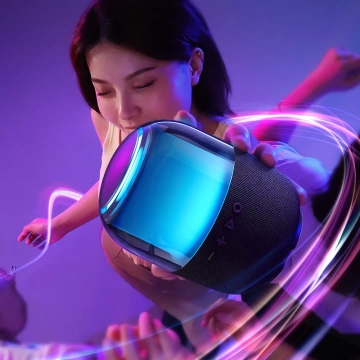 Joyroom bezdrátový Bluetooth 5.3 RGB 8W reproduktor černý (JR-ML05)