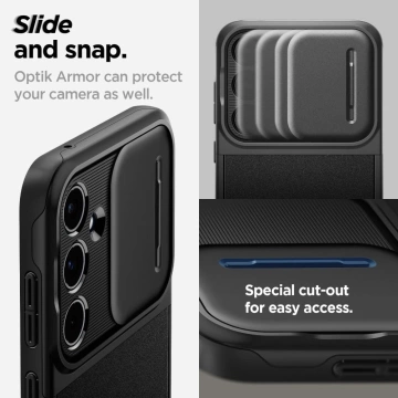 Etui Spigen Optik Armor für Samsung Galaxy A55 5G Schwarz