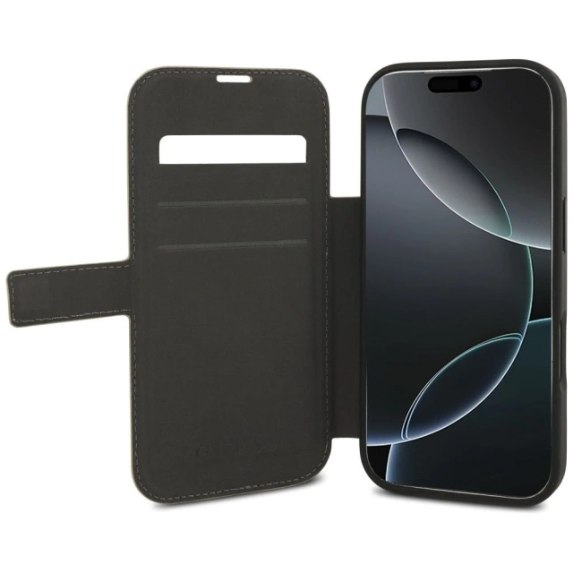 Etui Guess Book 4G Metal Logo do iPhone 17 Pro Różowy