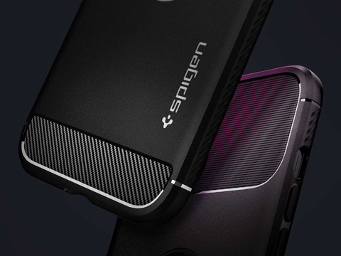 Чохол Spigen Rugged Armor для Apple iPhone 12/12 Pro 6.1 Matte Black Alogy glass