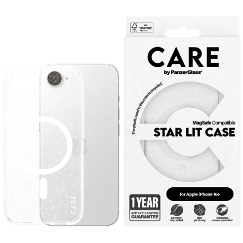 Pouzdro na iPhone 16e CARE od PanzerGlass Flagship Urban Combat StarLight White MagSafe