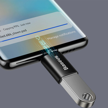 Baseus Mini OTG Adapter Adapter USB-A to USB-C Type C Black