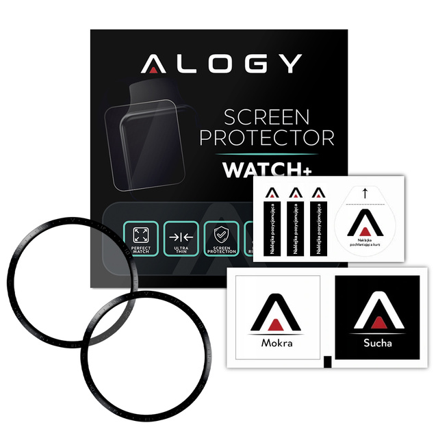 2x Alogy 3D Flexibles Glas für Huawei Watch GT 3 46mm Schwarz