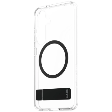 Puzdro Etui CARE pre Samsung Galaxy S25 od PanzerGlass s magnetickým stojanom a QI rozhraním