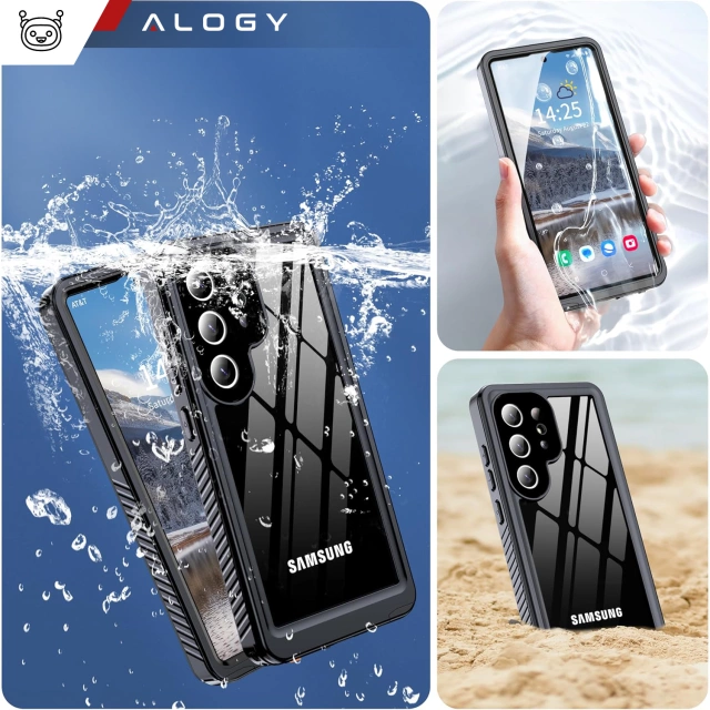 Etui Wodoodporne do Samsung Galaxy S25 Ultra Alogy HydroArmor™ IP68 Case z przezroczystym tyłem Pancerna obudowa 360